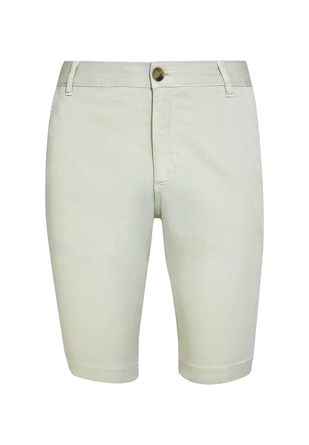 Men's Slim-Fit Organic Cotton Chino Shorts Green Moss