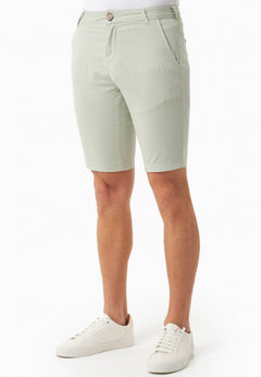 Men's Slim-Fit Organic Cotton Chino Shorts Green Moss