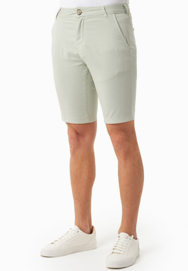 Men's Slim-Fit Organic Cotton Chino Shorts Green Moss