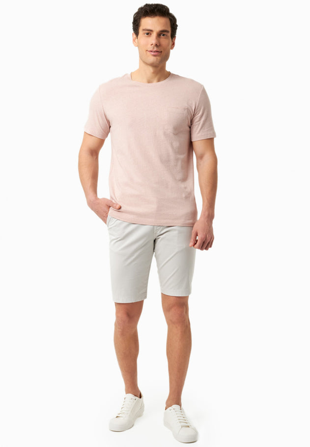Men's Slim-Fit Organic Cotton Chino Shorts Light Grey