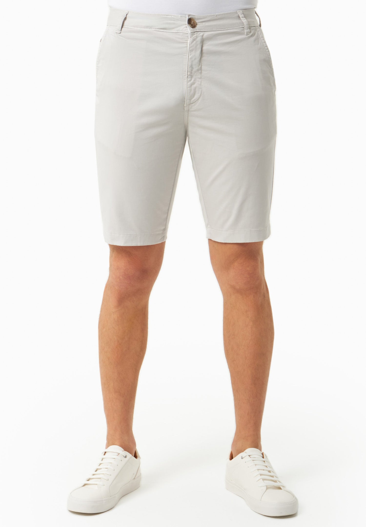 Men's Slim-Fit Organic Cotton Chino Shorts Light Grey