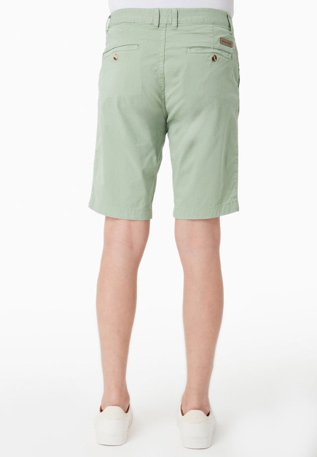 Men's Slim-Fit Organic Cotton Chino Shorts Matcha Green