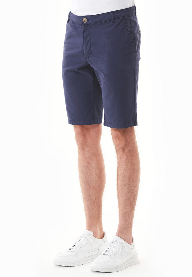 Men's Slim-Fit Organic Cotton Chino Shorts Navy