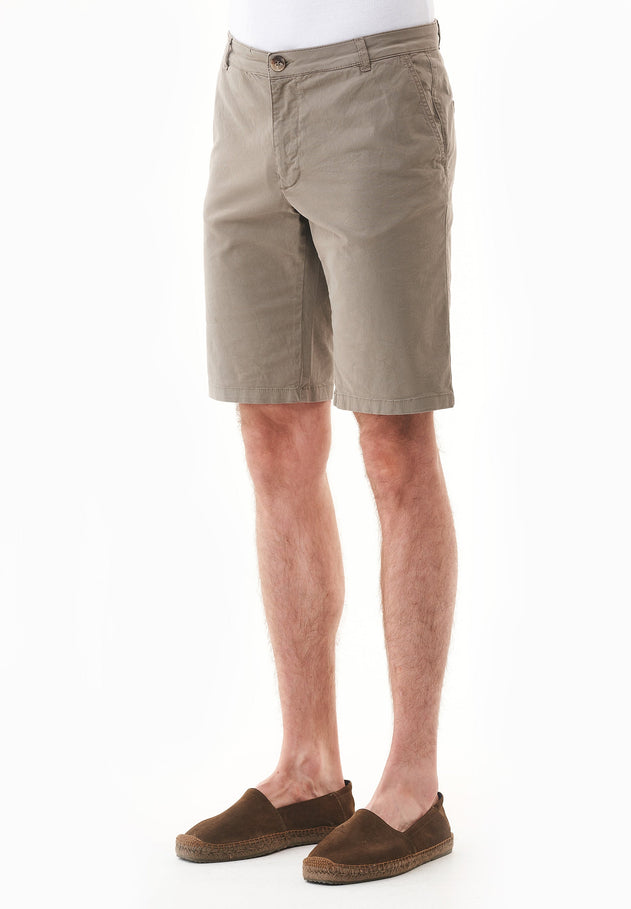 Men's Slim-Fit Organic Cotton Chino Shorts Smokey Olive