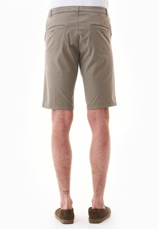 Men's Slim-Fit Organic Cotton Chino Shorts Smokey Olive