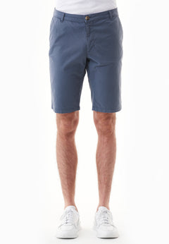 Men's Slim-Fit Organic Cotton Chino Shorts Vintage Blue