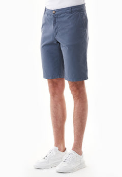 Men's Slim-Fit Organic Cotton Chino Shorts Vintage Blue