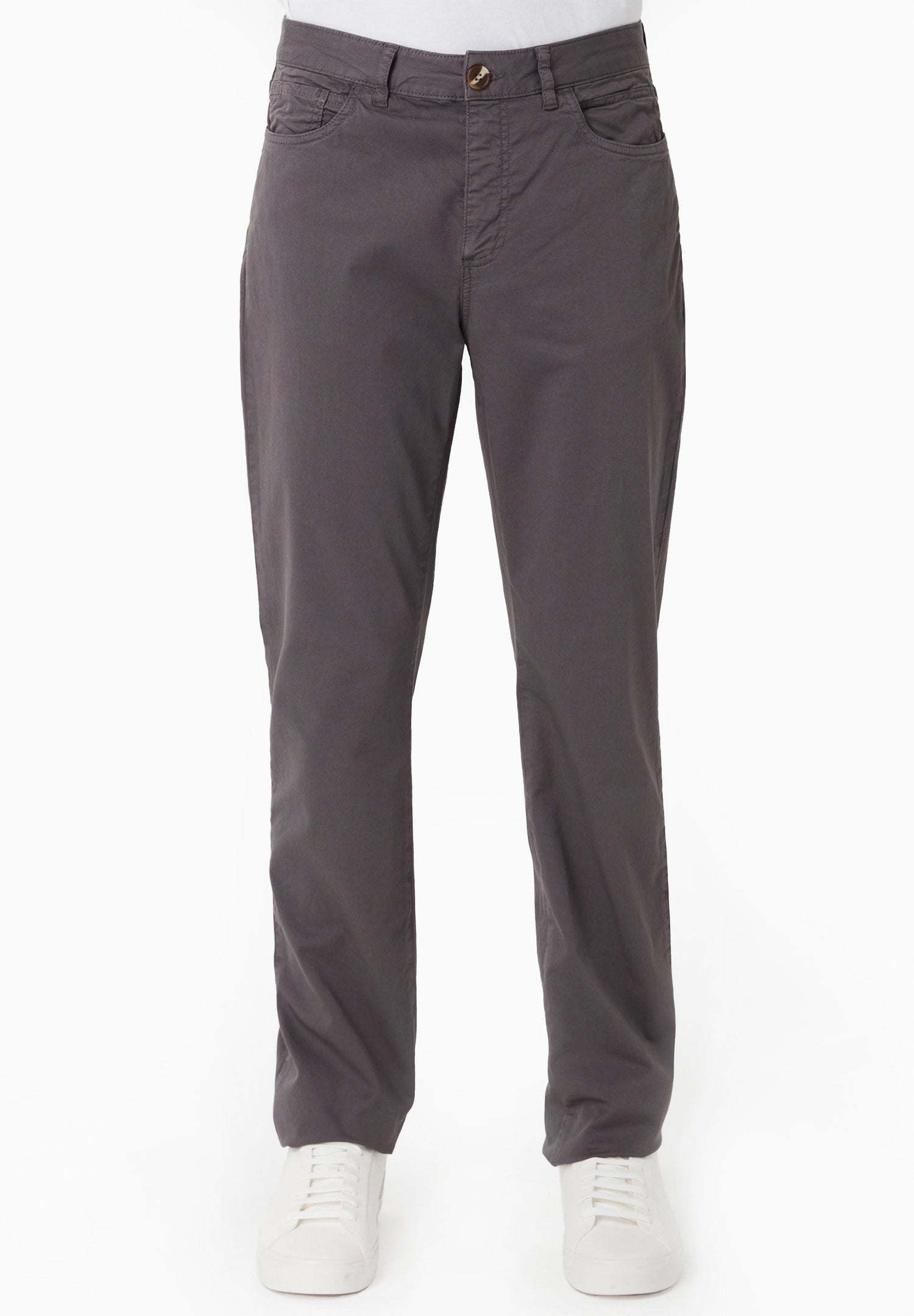 Men's Regular-Fit Organic Cotton Trousers Asphalt