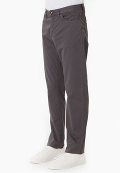 Men's Regular-Fit Organic Cotton Trousers Asphalt
