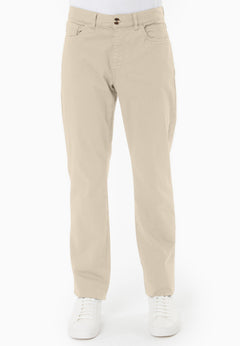 Men's Regular-Fit Organic Cotton Trousers Feather Beige