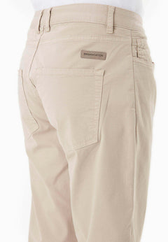 Men's Regular-Fit Organic Cotton Trousers Feather Beige