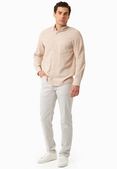 Men's Regular-Fit Organic Cotton Trousers Light Grey