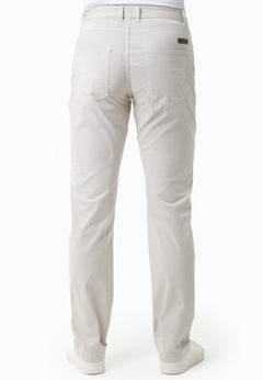 Men's Regular-Fit Organic Cotton Trousers Light Grey