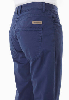 Men's Regular-Fit Organic Cotton Trousers Navy