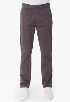 Men's Slim-Fit Organic Cotton Trousers Asphalt