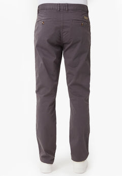 Men's Slim-Fit Organic Cotton Trousers Asphalt