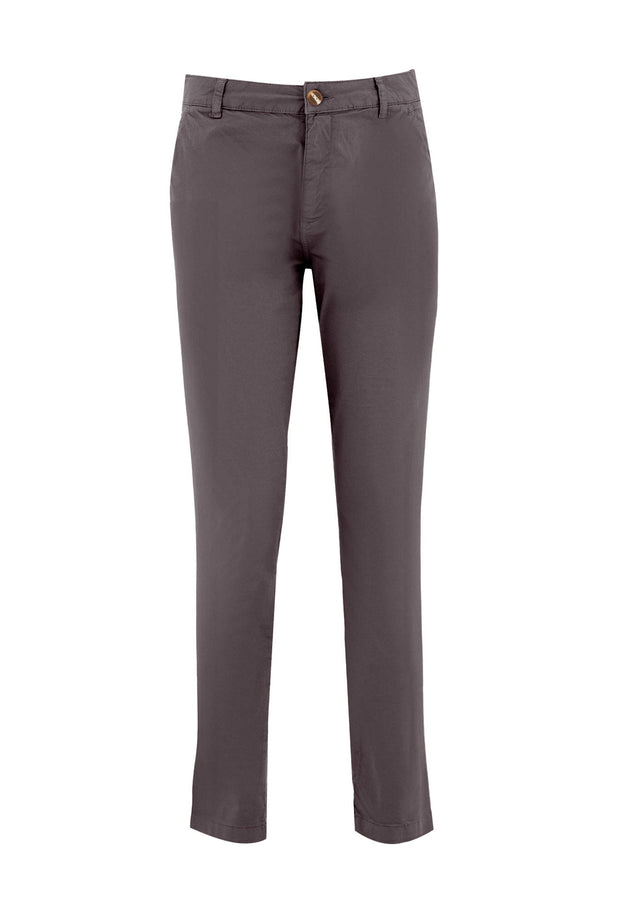 Men's Slim-Fit Organic Cotton Trousers Asphalt