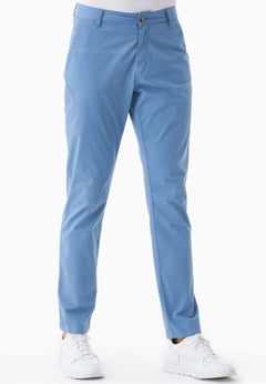 Men's Slim-Fit Organic Cotton Trousers Coronet Blue