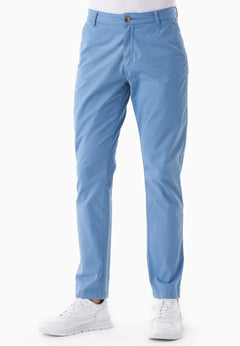 Men's Slim-Fit Organic Cotton Trousers Coronet Blue