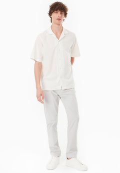Men's Slim-Fit Organic Cotton Trousers Light Grey
