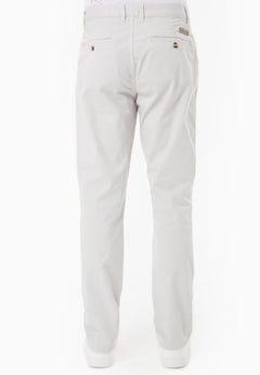 Men's Slim-Fit Organic Cotton Trousers Light Grey