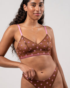 Mesh Balconette Mocha/Candy Pink