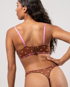 Mesh Balconette Mocha/Candy Pink