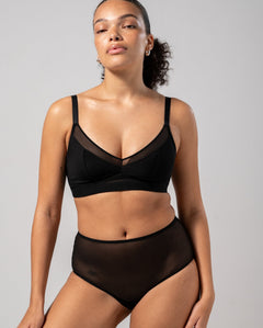 Mesh Highwaist Briefs Mesh Mania Black