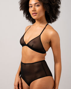 Mesh Highwaist Briefs Mesh Mania Black