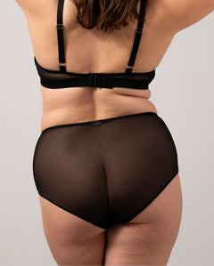 Mesh Highwaist Briefs Mesh Mania Black