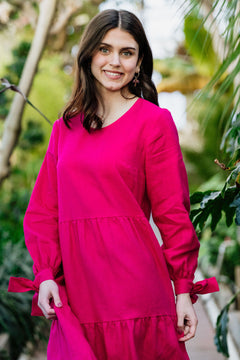 Hailey Dress Peacock Pink