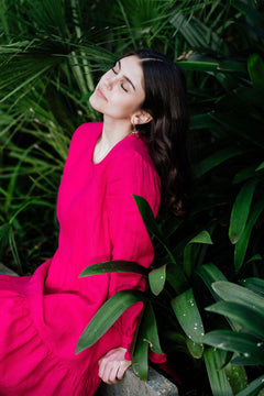 Hailey Dress Peacock Pink
