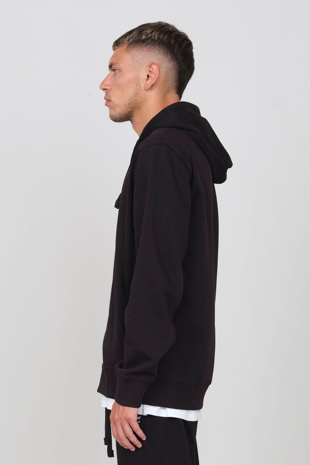 Men's Hoodie With A Zipper Black