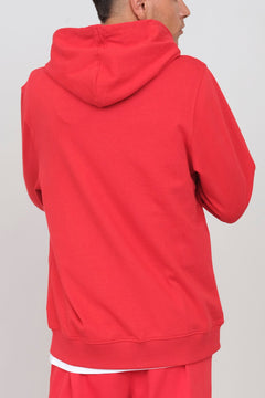 Men's Hoodie With A Zipper Red