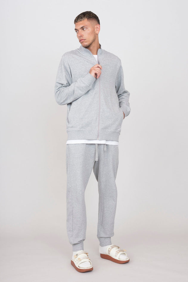 Men's Sweatshirt With A Zipper Grey