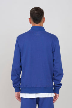 Men's Sweatshirt With A Zipper Blue