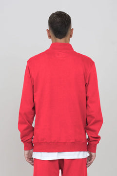 Men's Sweatshirt With A Zipper Red