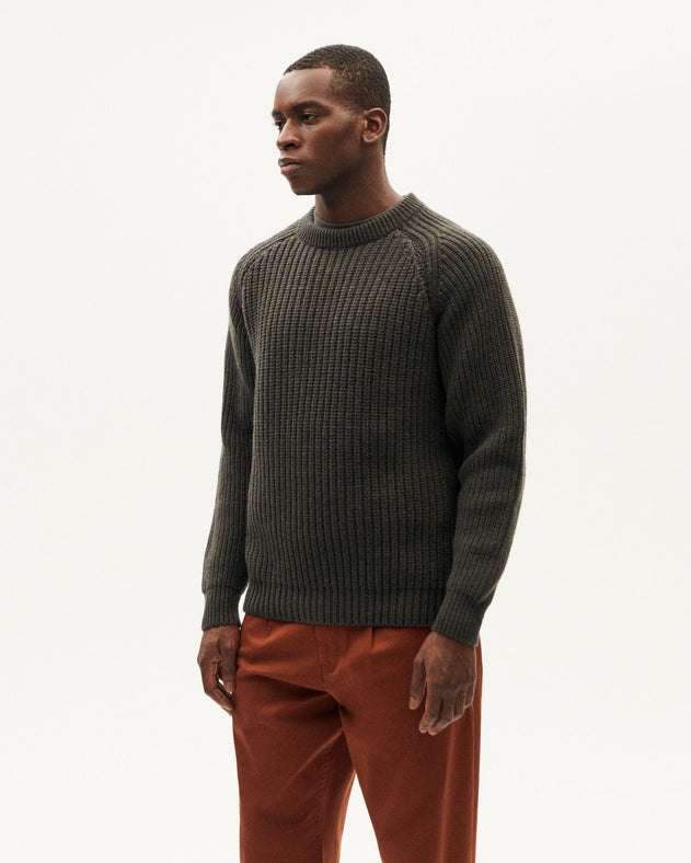 Green wool Neo sweater