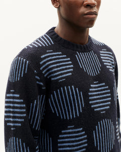Blue merino wool japan Khem sweater