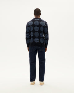 Blue merino wool japan Khem sweater