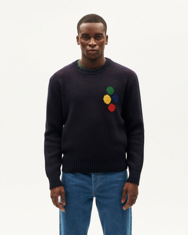 Dark blue wool Khem sweater