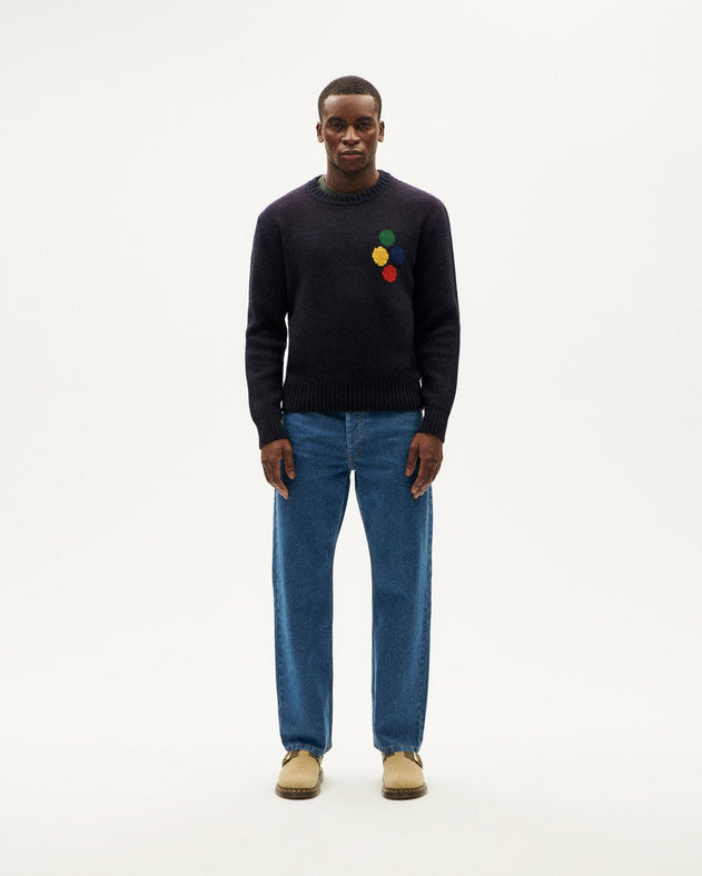 Dark blue wool Khem sweater