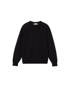 Khem Cute Heart Knitted Sweatshirt Black