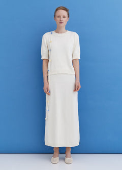 Knitted Cotton Short Sleeve Top