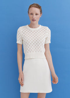 Knitted Cotton Lace Top Lily