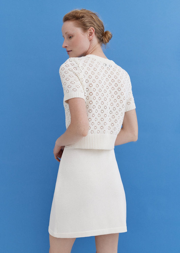 Knitted Cotton Lace Top Lily