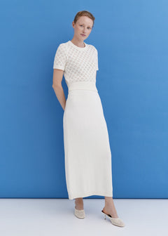 Knitted Cotton Midi Skirt Lily