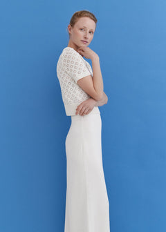 Knitted Cotton Lace Top Lily