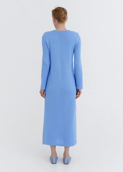 Knitted Cotton Maxi Dress Sky