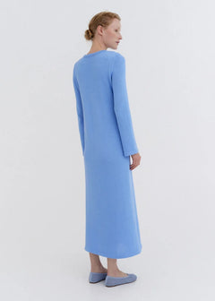 Knitted Cotton Maxi Dress Sky